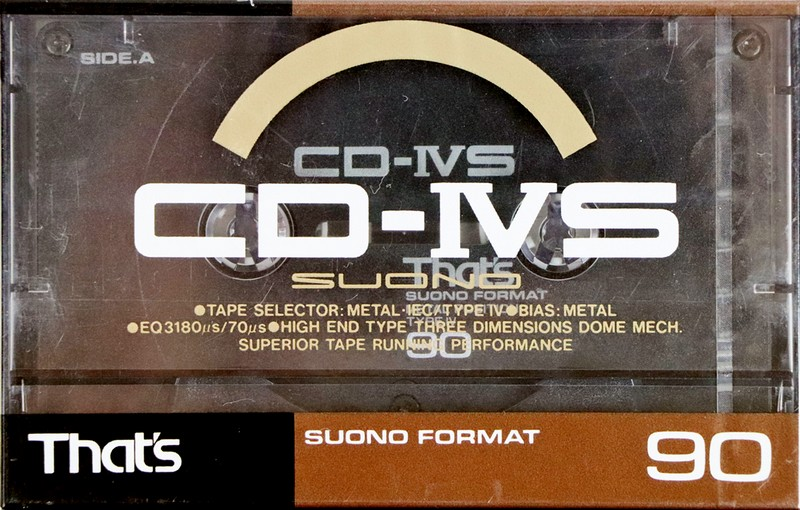 Compact Cassette Thats CD-IVS Suono 90 Type IV Metal 1988 Japan