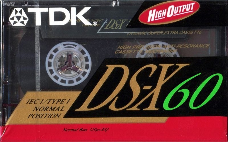 Compact Cassette TDK DS-X 60 "DS-X60" Type I Normal 1991 North America