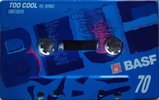 Compact Cassette BASF 70 "Too Cool BLUE" Type I Normal Germany
