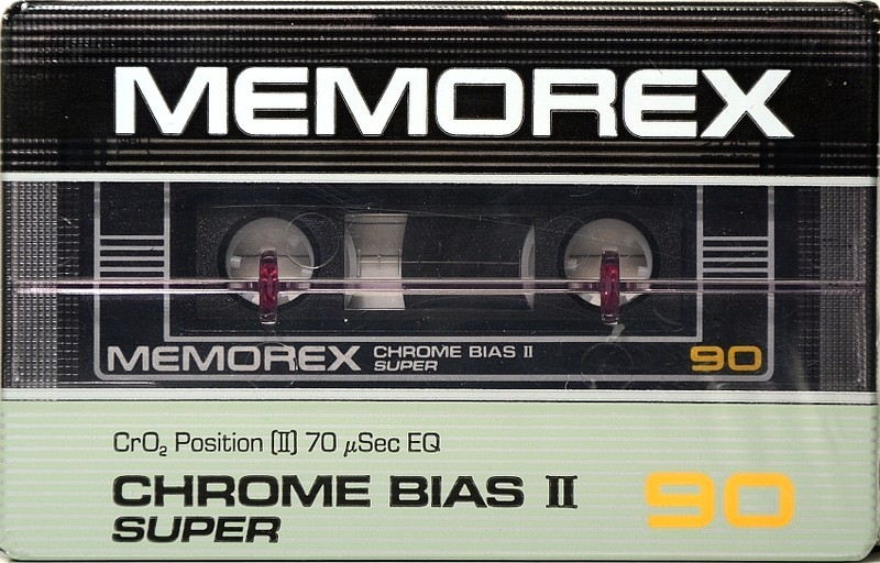 Compact Cassette Memorex Chrome Bias II Super 90 Type II Chrome 1985 Japan