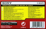Compact Cassette Sony HF 90 "C-90HFC" Type I Normal 2002 Europe