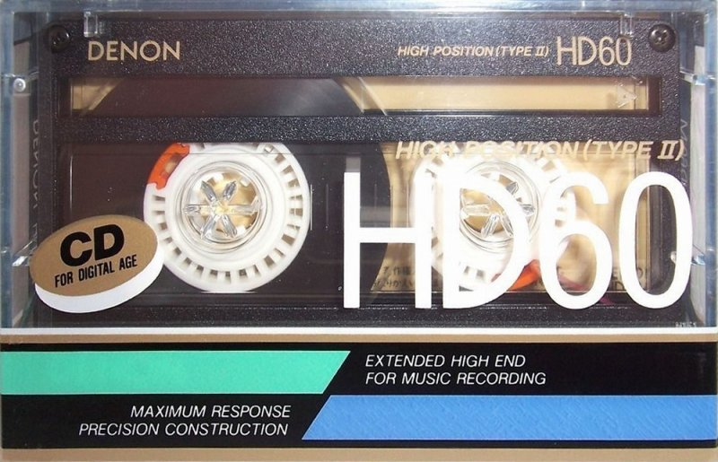 Compact Cassette Denon HD 60 "HD60M" Type II Chrome 1987 Japan