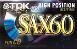 Compact Cassette TDK SA-X 60 "SA-X60EB" Type II Chrome 1997 Worldwide