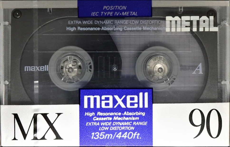 Compact Cassette Maxell MX 90 Type IV Metal 1990 USA