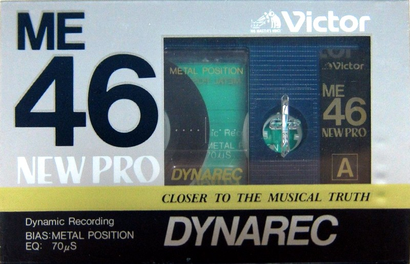 Compact Cassette Victor Metal / Me 46 "Dynarec ME46 New Pro" Type IV Metal 1985 Japan