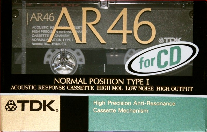 Compact Cassette TDK AR 46 "AR-46K" Type I Normal 1989 Japan