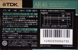 Compact Cassette TDK AR 46 "AR-46K" Type I Normal 1989 Japan