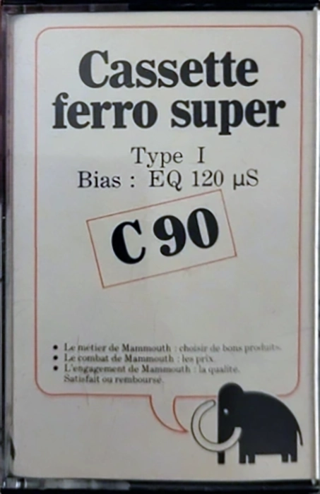 Compact Cassette Mammouth 90 Type I Normal France