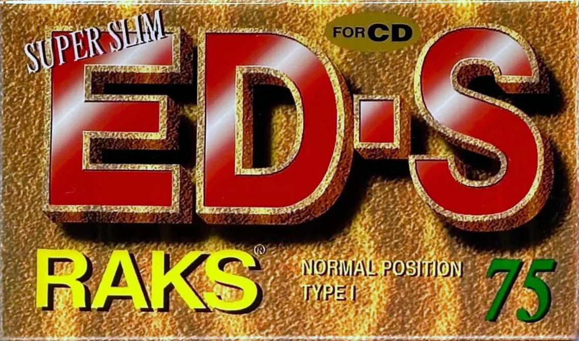 Compact Cassette RAKS ED-S 75 Type I Normal 1993 Europe