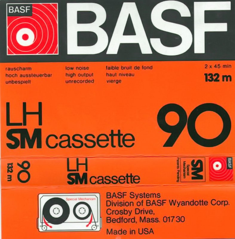 Compact Cassette BASF LH 90 Type I Normal 1976 USA
