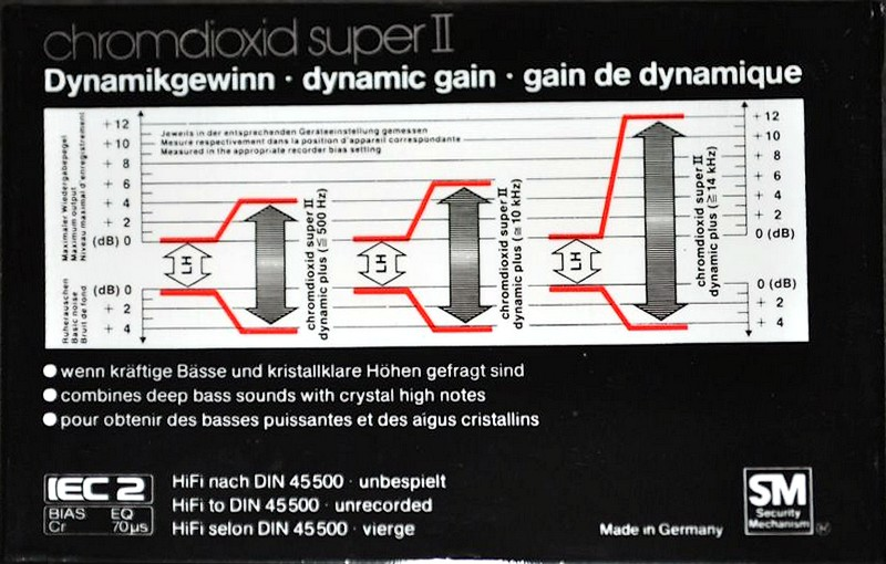 Compact Cassette BASF Chromdioxid Super II 60 Type II Chrome 1982 Europe