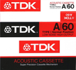 Compact Cassette TDK A 60 Type I Normal 1985 Brazil