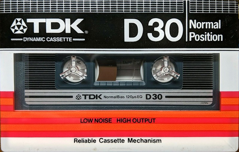 Compact Cassette TDK D 30 Type I Normal 1982 Japan