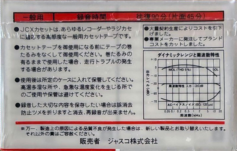 2 pack JCX 90 Type I Normal Japan