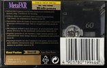 Compact Cassette Sony Metal-XR 60 "C-60 MTLXRA" Type IV Metal 1996 Europe