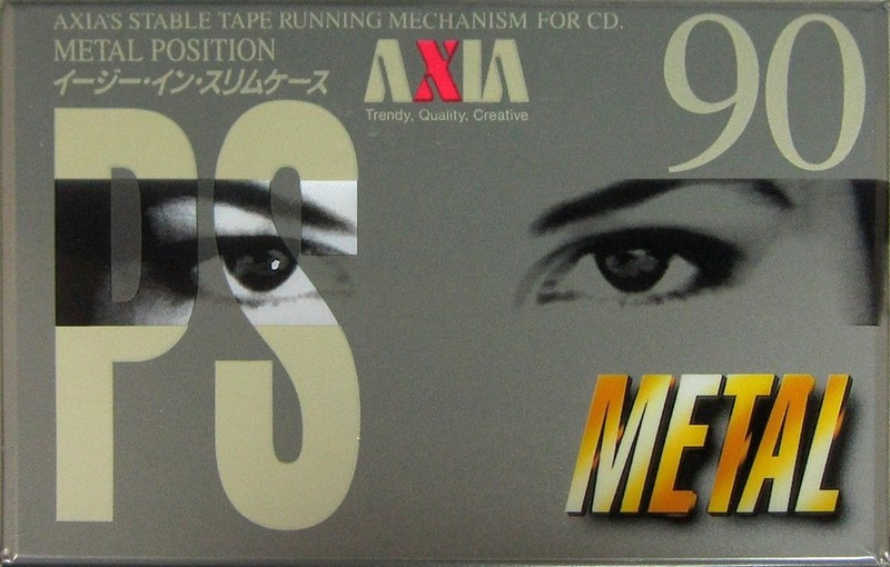 Compact Cassette AXIA PS-Metal 90 "PSMG 90" Type IV Metal 1995 Japan