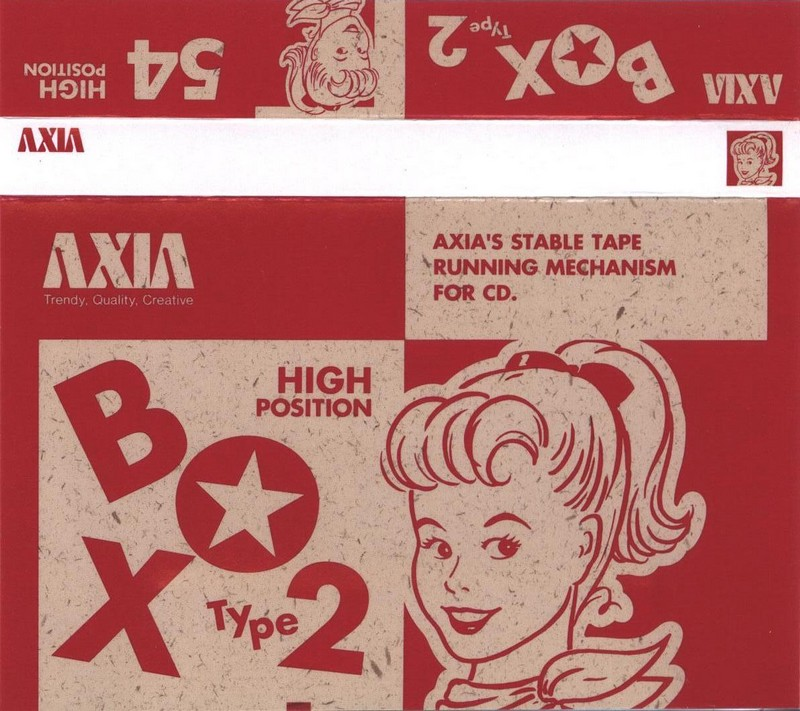 Compact Cassette AXIA Box 2 54 "BOX2A 54" Type II Chrome 1995 Japan
