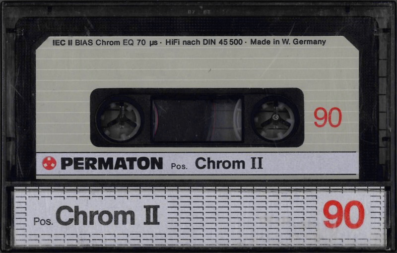 Compact Cassette Permaton Chrom II 90 Type II Chrome 1984 Europe