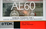 Compact Cassette TDK AE 60 "AE-60K" Type I Normal 1989 Japan