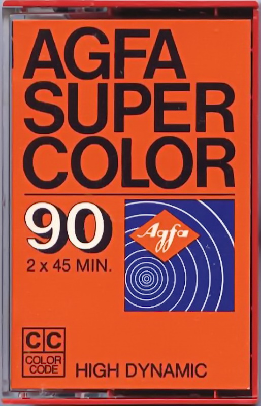 Compact Cassette AGFA SUPER COLOR 90 Type I Normal 1975 Europe