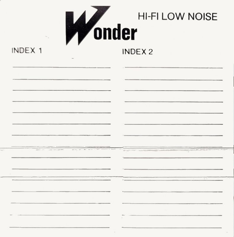 Compact Cassette Wonder 60 Type I Normal 1975 France