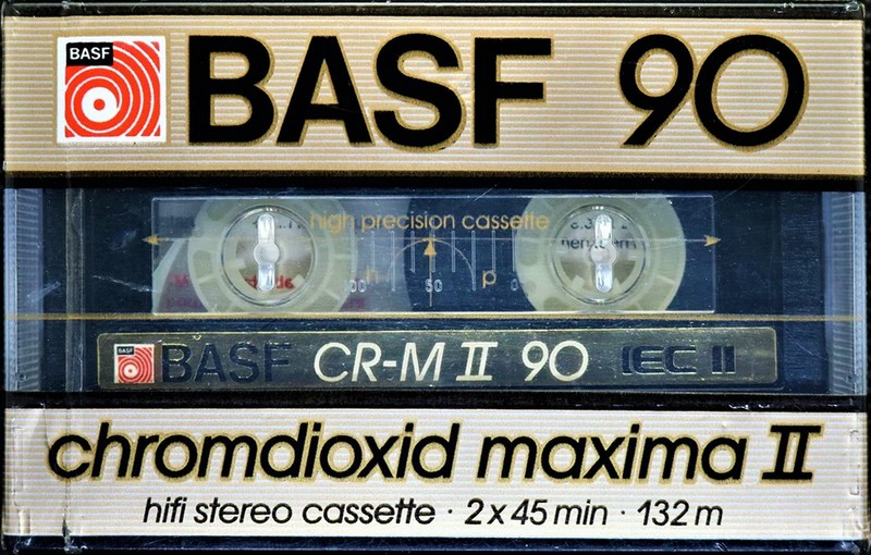Compact Cassette BASF Chromdioxid Maxima II 90 "CR-M II" Type II Chrome 1985 North America