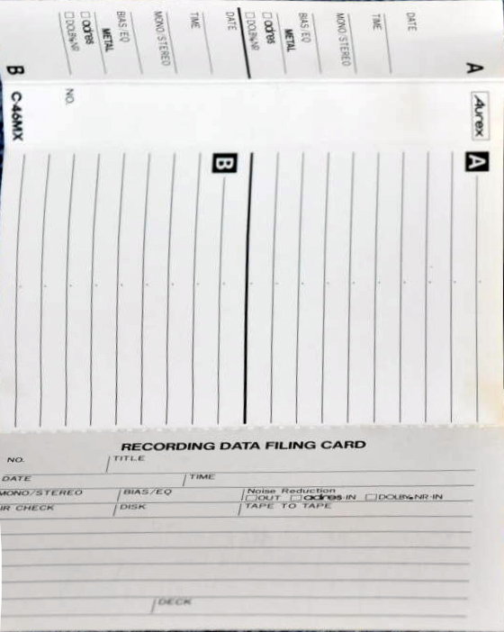 Compact Cassette Aurex MX 46 Type IV Metal 1979 Japan