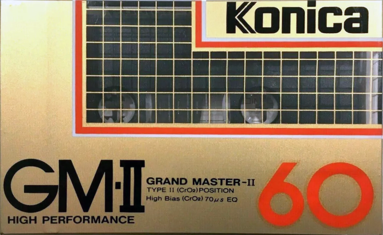 Compact Cassette Konica GM-II 60 "Grand Master II" Type II Chrome 1984 USA