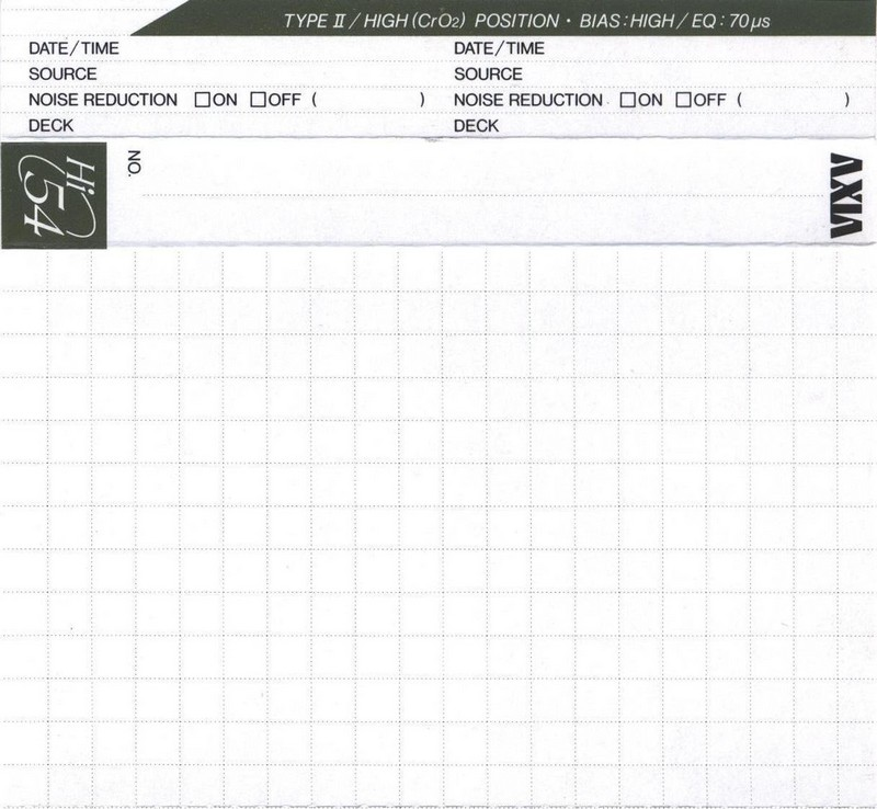 Compact Cassette AXIA Hi 54 Type II Chrome 1990 Japan