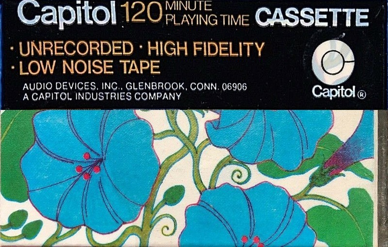 Compact Cassette Capitol Psychedelic Flowers 120 Type I Normal 1970 USA