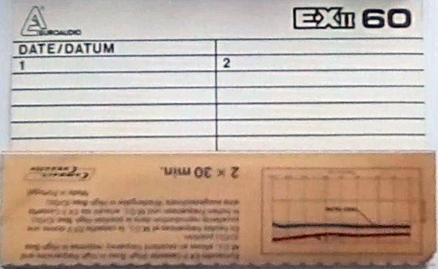 Compact Cassette EuroAudio EX II 60 Type II Chrome 1985 Europe