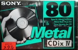 Compact Cassette Sony CDix IV 80 "C-80CDX4B" Type IV Metal 1994 Japan