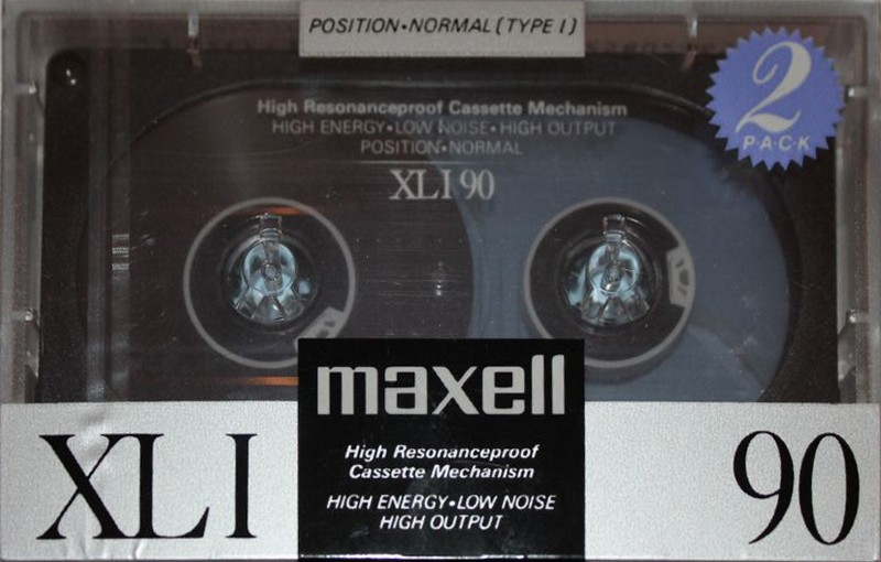 2 pack Maxell XLI 90 Type I Normal 1988 Japan