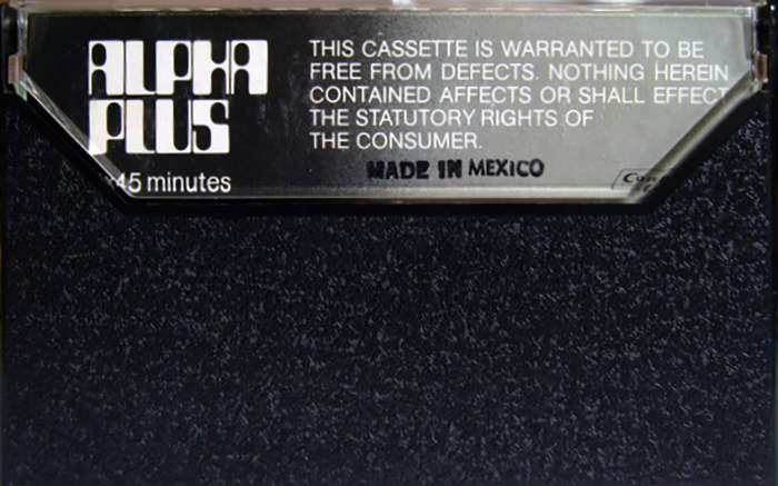 Compact Cassette Alpha Plus 90 "New" Type I Normal 1983 UK