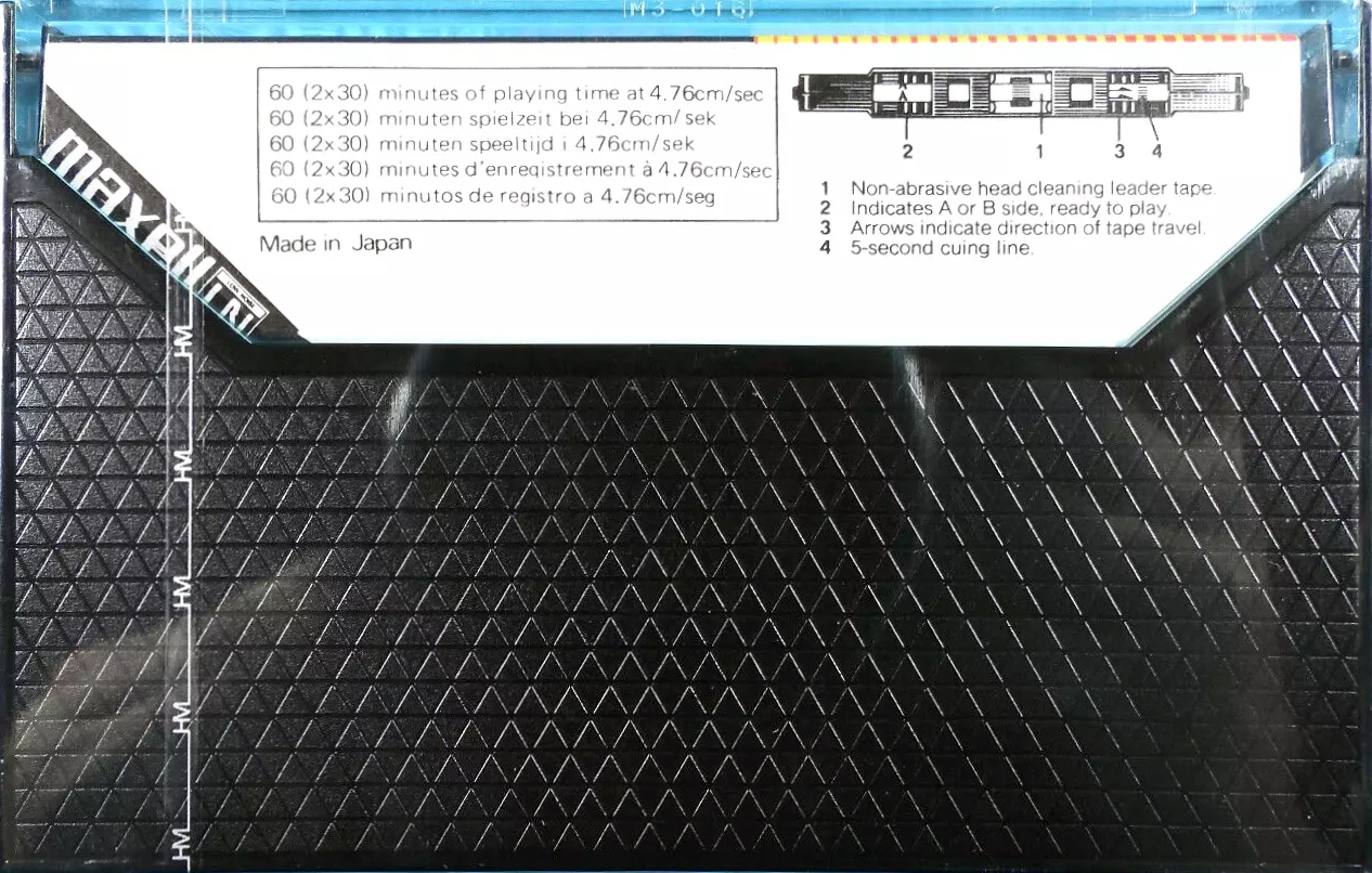 Compact Cassette Maxell LN 60 Type I Normal 1974 Europe