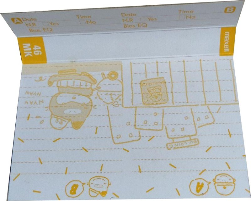 Compact Cassette Maxell Character Cassette 46 "Tamboy 46MK Ga Ga Ga" Type I Normal 1986 Japan