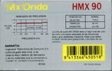 Compact Cassette Mx Onda HMX 90 Type I Normal 1993 Spain