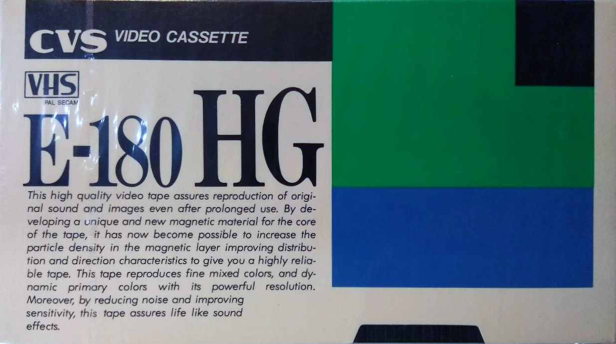 VHS, Video Home System CVS 180 Type I Normal Japan