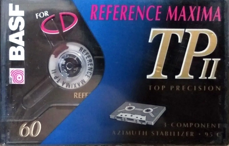 Compact Cassette BASF TP II Reference Maxima 60 Type II Chrome 1993 Brazil