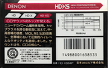 Compact Cassette Denon HD-XS 64 "HD-XS64P" Type II Chrome 1989 Japan