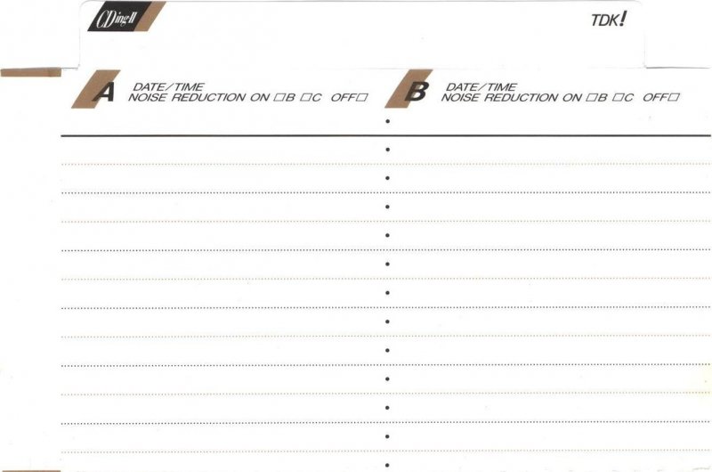 Compact Cassette TDK CDing 2 64 "CDING2-64R" Type II Chrome 1992 Japan