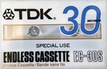 Compact Cassette TDK EC Endless 30 sec "EC-30S" Endless Cassette 1987 Europe