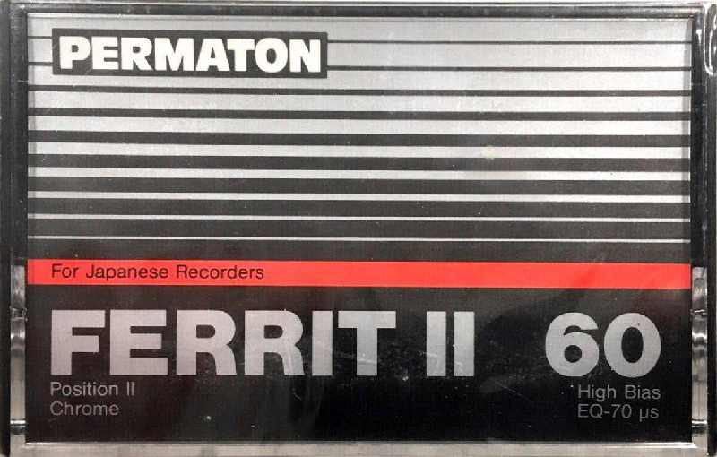 Compact Cassette Permaton Ferrit II 60 Type II Chrome Germany