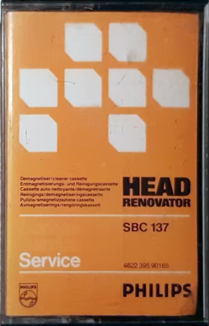 Compact Cassette Philips "SBC 137" Cleaning Cassette 1975 Europe