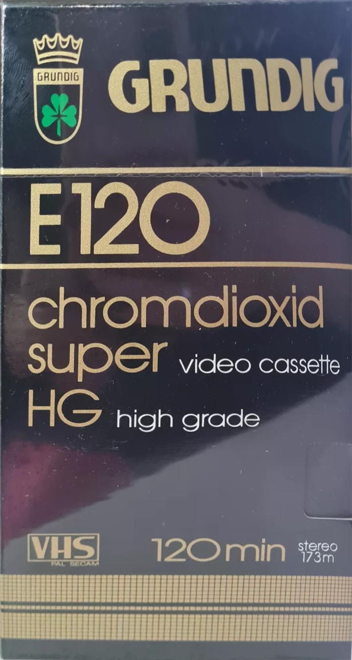 VHS, Video Home System Grundig 120 "BASF Chromdioxid SHG" Type I Normal Europe