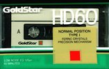 Compact Cassette Goldstar HD 60 Type I Normal 1989 USA