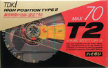 Compact Cassette TDK T2 70 "T2-70" Type II Chrome 1995 Japan