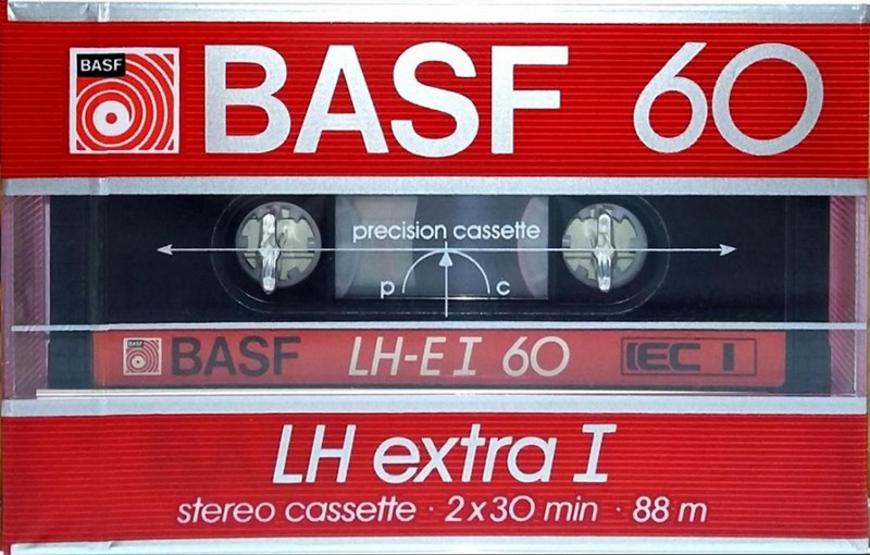 Compact Cassette BASF LH Extra I 60 "Small Window" Type I Normal 1985 North America