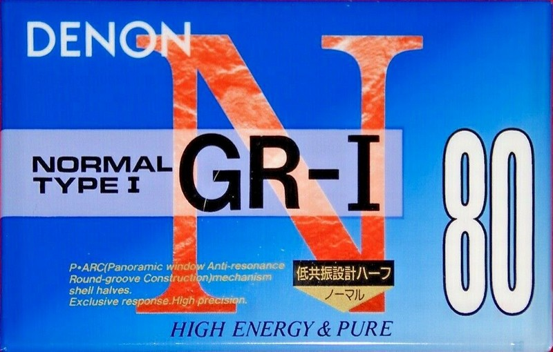 Compact Cassette Denon GR-I 80 "GR-1 80U" Type I Normal 1994 Japan