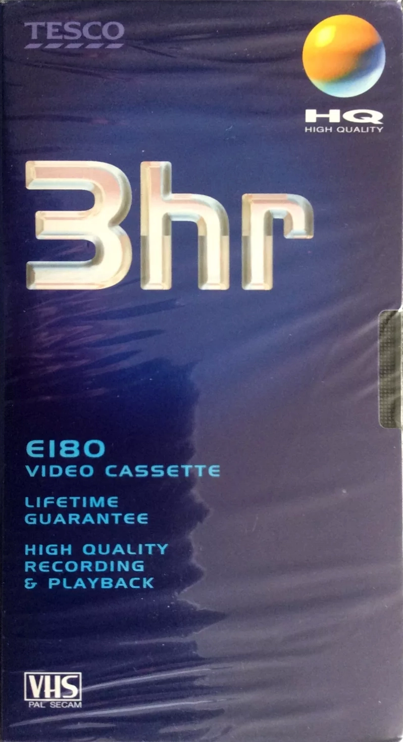 VHS, Video Home System Tesco 180 Type I Normal 1998 Europe